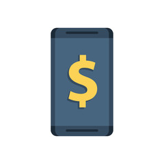 smartphone with dollar money symbol