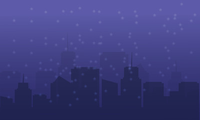 Fototapeta premium vector flat cartoon panorama - cityscape with different buildings