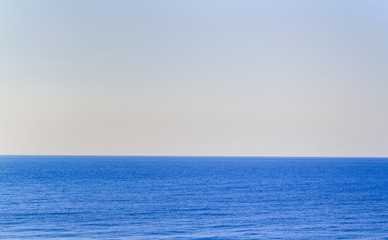 Fototapeta premium Blue sea and sky isolated background landscape