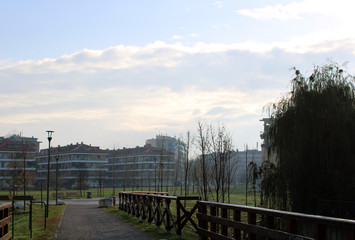 Un ingresso del parco Segantini di Milano