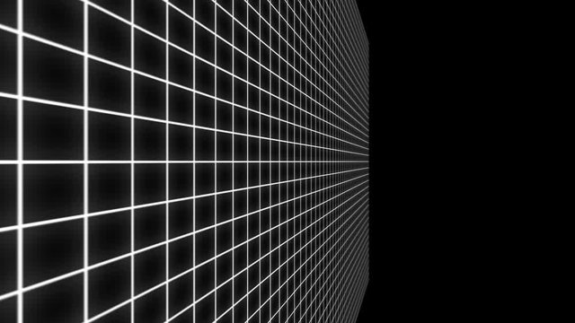 Abstract Minimal 3d Grid Background Loop/ 4k animation of an abstract background with lines and grid rotaing and seamless looping