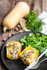 butternut  au chèvre et graine de courge