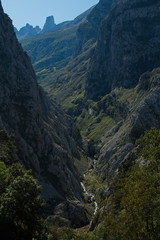 View of Naranjo de Bulnes in Picos de Europa from Camarmena in Asturia,Spain,Europe