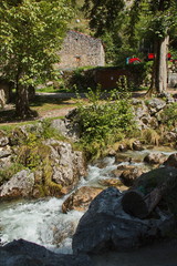 Rio Tejo in the village Bulnes in national park Picos de Europa in Asturia,Spain,Europe