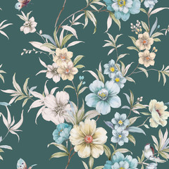 Watercolor flowers illustration