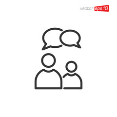 Talking Community Icon Design Vector
