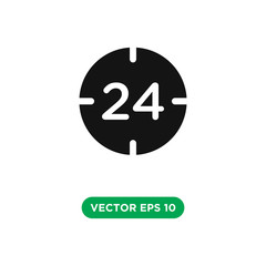 time clock vector icon concept design template