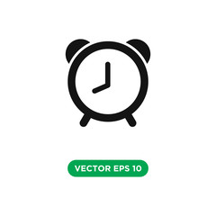 time alarm clock icon vector design concept