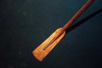 Close up of wooden oar in lake © szaboerwin