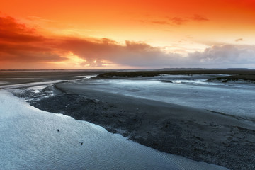 sunrise  on the bay of Somme