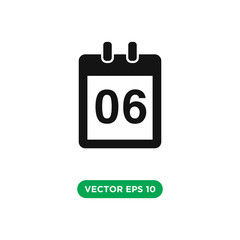 calendar vector icon template design concept on white background