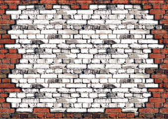 Brick wall frame for design