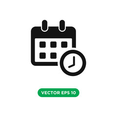 calendar vector icon template design concept on white background