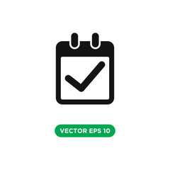 calendar vector icon template design concept on white background