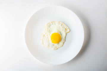 fried egg on white plate