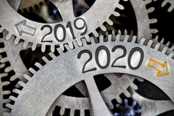 Metal Wheels with New Year 2020