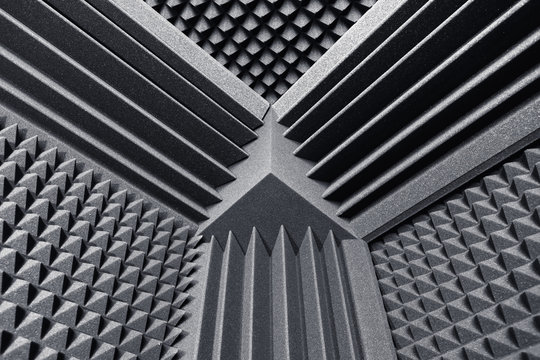 acoustic foam absorber and bass traps for sound dampering background