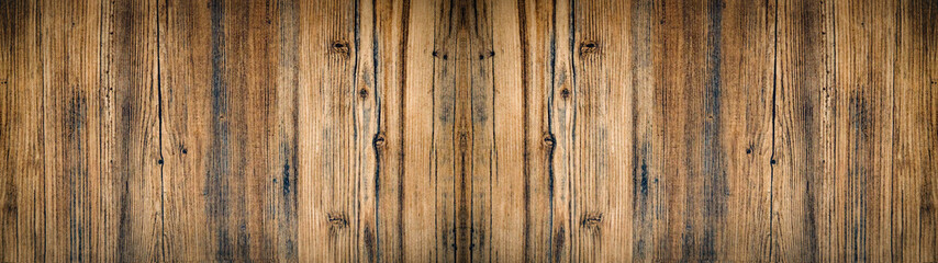 old brown rustic dark weathered wooden texture - wood background panorama banner long