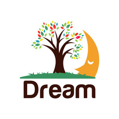 Obraz premium Dream Logo Design Vector Template