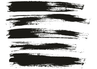 Flat Paint Brush Thin Full Background High Detail Abstract Vector Background Set 