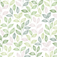 Emballage de feuilles de thé motif illustration vectorielle continue.