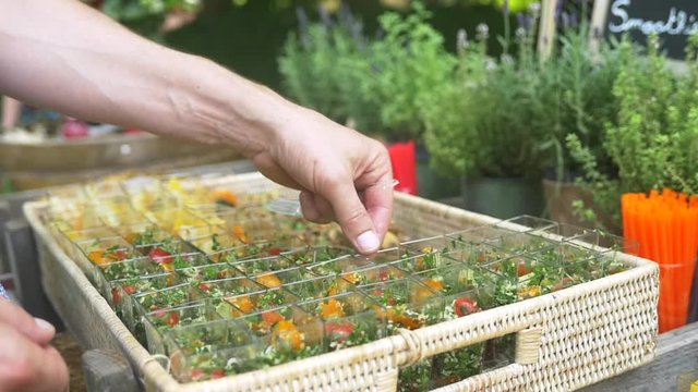 Summer buffet at a garden party