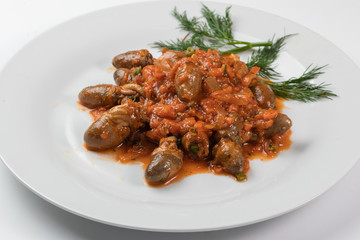 Braised Chicken Hearts