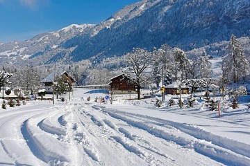 ski resort in the alps in Switzerland