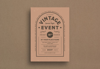 Vintage Event Flyer Layout