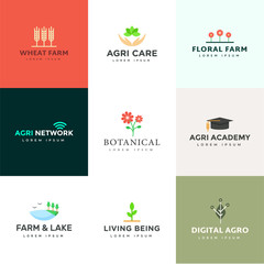 Pack of Agriculture Logo Vectors