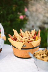 Italian grissini rustic outdoor