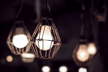 Fototapeta na wymiar old vintage light bulb