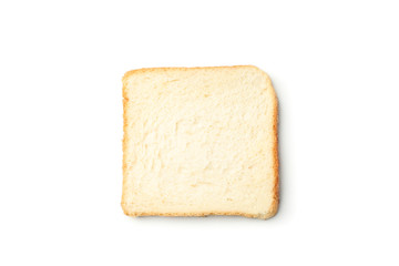 Bread slice for sandwich isolated on white background