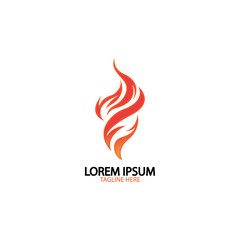 fire flame logo icon vector design template