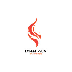 fire flame logo icon vector design template