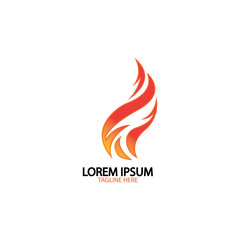 fire flame logo icon vector design template
