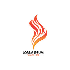 fire flame logo icon vector design template
