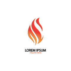 fire flame logo icon vector design template