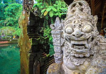 Fototapeta na wymiar Bali stone statue, gunung kawi sebatu, island of Bali