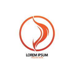 fire flame logo icon vector design template
