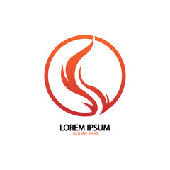 fire flame logo icon vector design template
