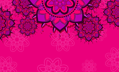 Background template with mandala designs