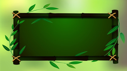 Frame template with green babmoo