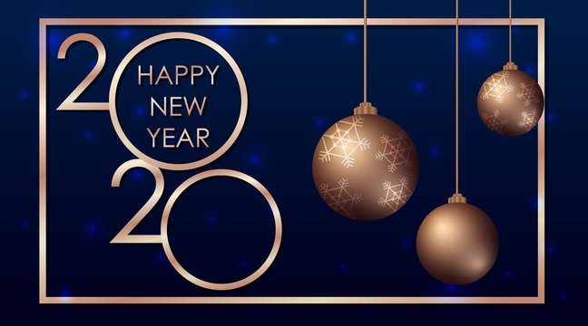 Happy new year background design with ornaments