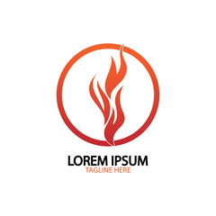 fire flame logo icon vector design template