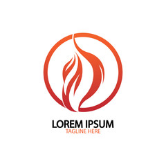 fire flame logo icon vector design template