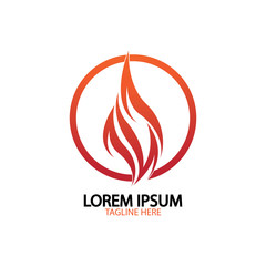 fire flame logo icon vector design template