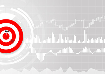 Vector : Archery target and arrows on business background