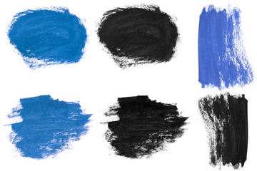 Abstract set of ink texture Japan style on a white background.