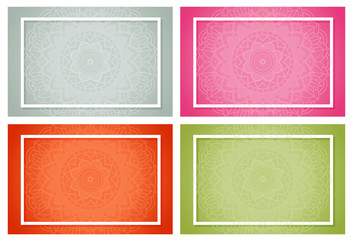Background templates with mandala patterns